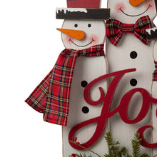 Load image into Gallery viewer, 18&quot;H Wooden Snowman Family Table or Standing Decor
