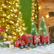 Load image into Gallery viewer, 12&quot;L Resin Train Table Décor with Lighted Decorated Trees
