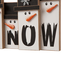 Load image into Gallery viewer, 11.7&quot;L Wooden Christmas Snowman Family Table Decor
