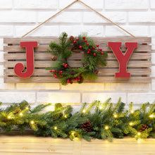 Load image into Gallery viewer, 29.90&quot;L Wooden &quot;JOY&quot; Hanging Sign Wall Decor
