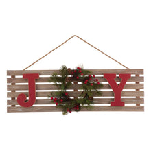 Load image into Gallery viewer, 29.90&quot;L Wooden &quot;JOY&quot; Hanging Sign Wall Decor
