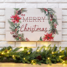 Load image into Gallery viewer, 24&quot;L Wooden &quot;Merry Christmas&quot; Hanging Wall Decor
