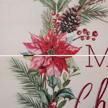 Load image into Gallery viewer, 24&quot;L Wooden &quot;Merry Christmas&quot; Hanging Wall Decor
