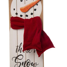 Load image into Gallery viewer, 42&quot;H?Wooden Sleigh Christmas Snowman Porch Sign
