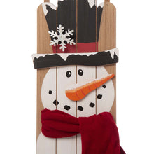 Load image into Gallery viewer, 42&quot;H?Wooden Sleigh Christmas Snowman Porch Sign
