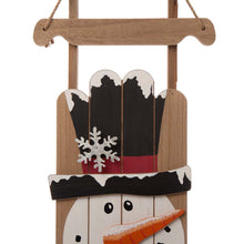 Load image into Gallery viewer, 42&quot;H?Wooden Sleigh Christmas Snowman Porch Sign
