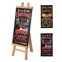 Load image into Gallery viewer, Double Sided Wooden Easel Porch Sign with One Changeable Sided Sign Board (Fall &amp; Christmas)
