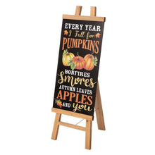 Load image into Gallery viewer, Double Sided Wooden Easel Porch Sign with One Changeable Sided Sign Board (Fall &amp; Christmas)
