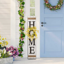 Load image into Gallery viewer, 42&quot;H Wooden &quot;Home&quot; Porch Sign with 3 Interchangeable Floral Wreaths（Spring/ Fall/ Christmas）
