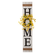 Load image into Gallery viewer, 42&quot;H Wooden &quot;Home&quot; Porch Sign with 3 Interchangeable Floral Wreaths（Spring/ Fall/ Christmas）
