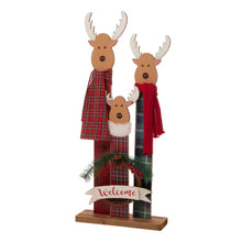 Load image into Gallery viewer, 34.80&quot;H Wooden Deer Family Welcome Porch Decor
