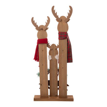 Load image into Gallery viewer, 34.80&quot;H Wooden Deer Family Welcome Porch Decor
