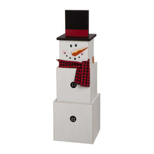 Load image into Gallery viewer, 36.22&quot;H Wooden Snowman Double-edage Box Porch Decor ( Christmas &amp; Fall）
