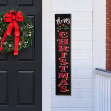 Load image into Gallery viewer, 42&quot;H Lighted Wooden Black &quot;Merry CHRISTMAS&quot; Porch Sign Board
