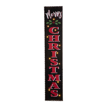 Load image into Gallery viewer, 42&quot;H Lighted Wooden Black &quot;Merry CHRISTMAS&quot; Porch Sign Board
