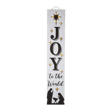 Load image into Gallery viewer, 42&quot;H Lighted Wooden Nativity &quot;JOY to the world&quot; Porch Sign Board
