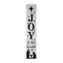 Load image into Gallery viewer, 42&quot;H Lighted Wooden Nativity &quot;JOY to the world&quot; Porch Sign Board
