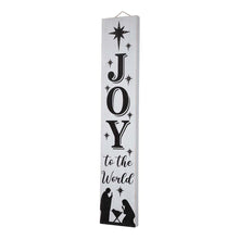 Load image into Gallery viewer, 42&quot;H Lighted Wooden Nativity &quot;JOY to the world&quot; Porch Sign Board
