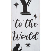 Load image into Gallery viewer, 42&quot;H Lighted Wooden Nativity &quot;JOY to the world&quot; Porch Sign Board
