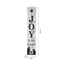 Load image into Gallery viewer, 42&quot;H Lighted Wooden Nativity &quot;JOY to the world&quot; Porch Sign Board
