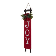 Load image into Gallery viewer, 40&quot;H Lighted Wooden Sleigh &quot;JOY&quot; Porch Sign Board
