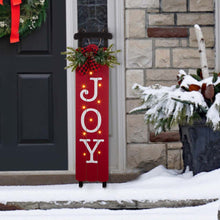 Load image into Gallery viewer, 40&quot;H Lighted Wooden Sleigh &quot;JOY&quot; Porch Sign Board
