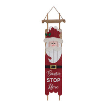 Load image into Gallery viewer, 42&quot;H Wooden Sleigh Santa Porch Sign Board
