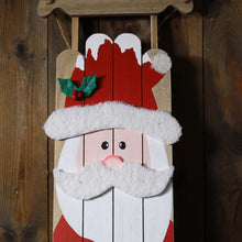 Load image into Gallery viewer, 42&quot;H Wooden Sleigh Santa Porch Sign Board
