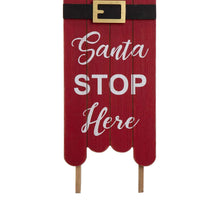 Load image into Gallery viewer, 42&quot;H Wooden Sleigh Santa Porch Sign Board
