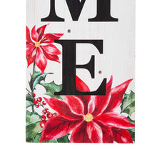 Load image into Gallery viewer, 42&quot;H Lighted Wooden Poinsettia &quot;WELCOME&quot; Porch Sign Board
