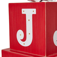 Load image into Gallery viewer, 32&quot;H Lighted Wooden Stacked Block &quot;JOY&quot; Porch Sign Boxes
