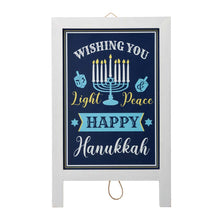 Load image into Gallery viewer, 24&quot;H Hanukkah Wooden Porch Sign or Standing Décor
