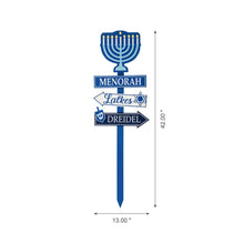 Load image into Gallery viewer, 42&quot;H Wooden Hanukkah Yardstke with Light (9 Bulbs)
