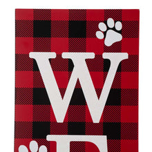 Load image into Gallery viewer, 42&quot;H Wooden Plaid Pet Paw &quot;WELCOME&quot; Porch Sign Board
