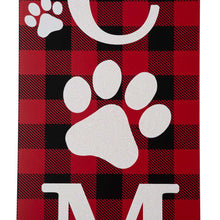 Load image into Gallery viewer, 42&quot;H Wooden Plaid Pet Paw &quot;WELCOME&quot; Porch Sign Board
