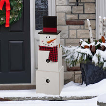 Load image into Gallery viewer, 36.22&quot;H Wooden Snowman Double-edage Box Porch Decor ( Christmas &amp; Fall）
