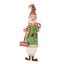 Load image into Gallery viewer, Set of 2 Metal Snowman &amp; Santa Yard Stake or Standing Décor or Wall Décor
