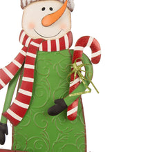 Load image into Gallery viewer, Set of 2 Metal Snowman &amp; Santa Yard Stake or Standing Décor or Wall Décor
