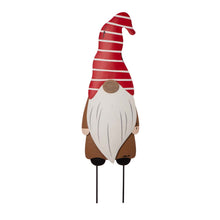 Load image into Gallery viewer, Christmas Metal Gnome Yard Stake or Standing Decor or Wall Decor, Set of 3
