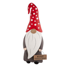 Load image into Gallery viewer, Christmas Metal Gnome Yard Stake or Standing Decor or Wall Decor, Set of 3
