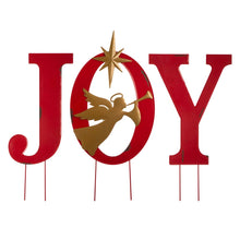 Load image into Gallery viewer, Metal &quot;JOY&quot; Angel Yard Stake or Wall Décor or Standing Decor, Set of 3
