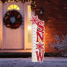 Load image into Gallery viewer, 36&quot;H Lighted Wooden Snow Gauge Yard Stake or Wall Décor (2 Functions)
