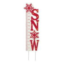 Load image into Gallery viewer, 36&quot;H Lighted Wooden Snow Gauge Yard Stake or Wall Décor (2 Functions)
