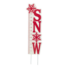 Load image into Gallery viewer, 36&quot;H Lighted Wooden Snow Gauge Yard Stake or Wall Décor (2 Functions)
