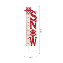 Load image into Gallery viewer, 36&quot;H Lighted Wooden Snow Gauge Yard Stake or Wall Décor (2 Functions)
