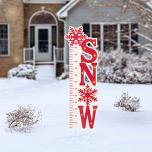 Load image into Gallery viewer, 36&quot;H Lighted Wooden Snow Gauge Yard Stake or Wall Décor (2 Functions)
