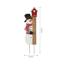 Load image into Gallery viewer, 40&quot;H Snowman Snow Gauge Yard Stake or Wall Décor (2 Functions)
