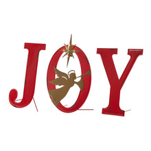 Load image into Gallery viewer, 36&quot;H Metal &quot;JOY&quot; Angel Yard Stake or Standing Decor or Wall Décor with LED Lights (Three Functions)
