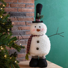 Load image into Gallery viewer, Telescoped Fabric Christmas Snowman Standing Décor
