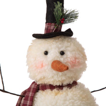 Load image into Gallery viewer, Telescoped Fabric Christmas Snowman Standing Décor
